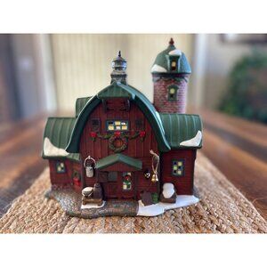 Vintage USED  Heartland Village Barn and Silo Christmas Farmhouse Christmas Vill